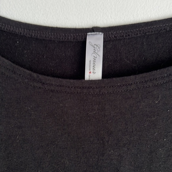 THE Gilmour Modal Blouson T Shirt Boatneck Drop Shoulder Black - Picture 3 of 7